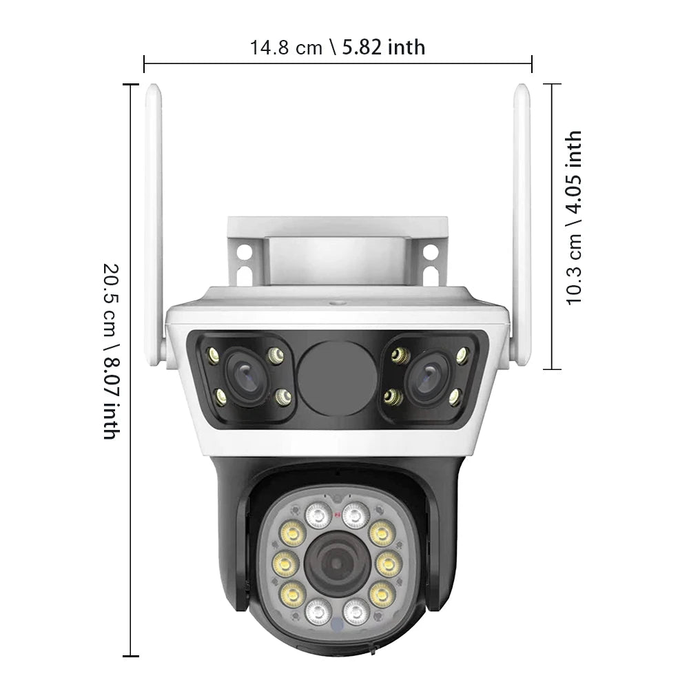 WiFi PTZ Camera 6K 12MP Outdoor CCTV Audio Camera